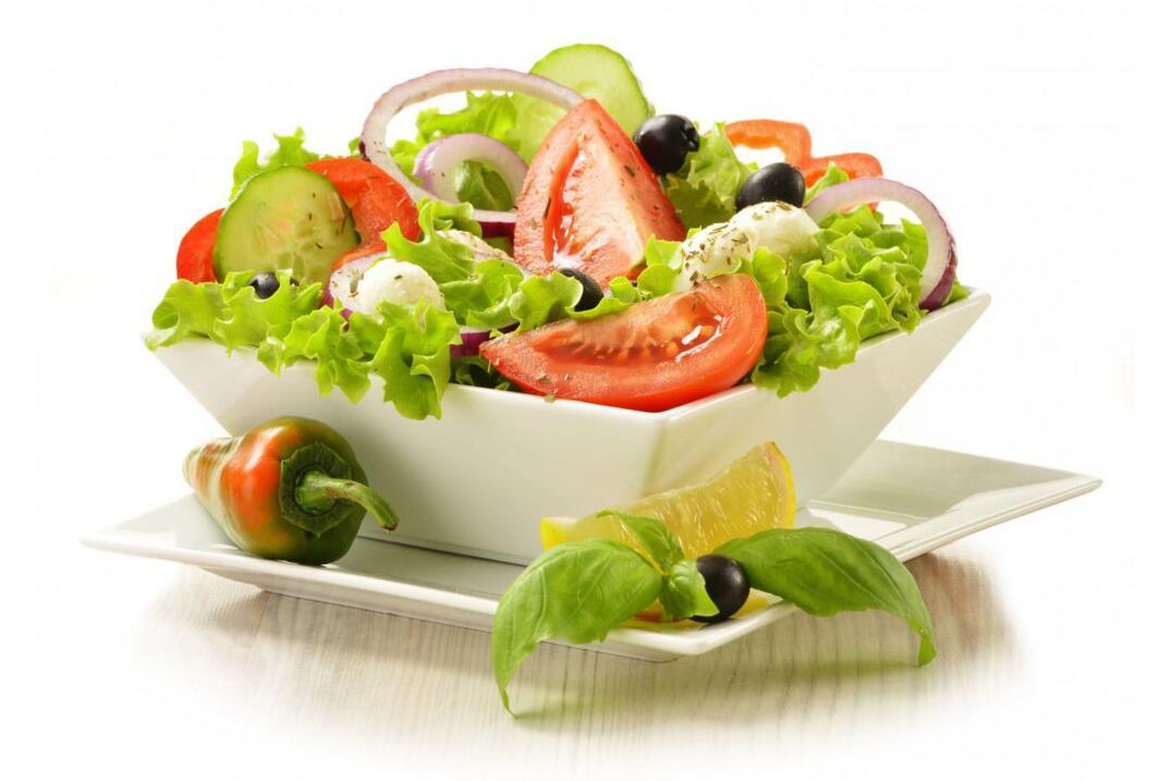 In the days of the chemical diet, you can prepare delicious salads from vegetables