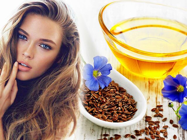 A linseed oil mask helps to strengthen the hair