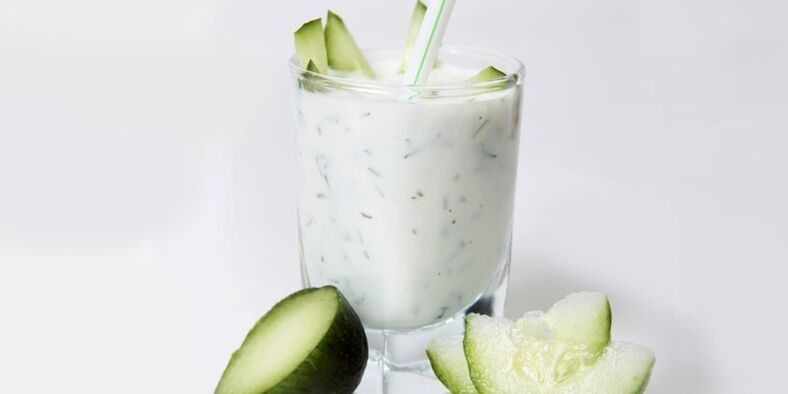 Kefir cucumber cocktail for weight loss